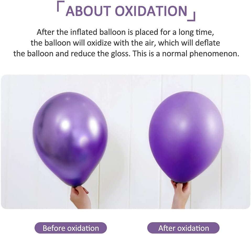 Image of Chrome Balloons, 30 pcs Purple Silver Chrome Metallic Balloons for Birthday Decorations, Anniversary, Engagement, Wedding Decorations, Baby Shower, Party Decorations (30 Pcs, Puple P Silver Ch)