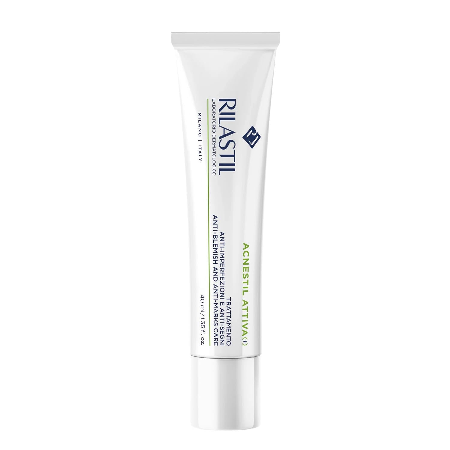 Rilastil – Acnestil Attiva (+), Crema con Efecto Sebo-regulador, Previene y Reduce Imperfecciones, con Pre y Post Bióticos, Niacinamida y Vitamina E, Piel Mixta y Grasa con Tendencia Acneica – 40 ml