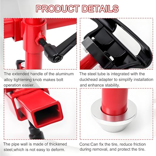 Image of Upgrade Manual Tire Changer Duck Head Adapter Kit with Silver Cone,with Duck Head Tire Changer Fit for Most Car Tires