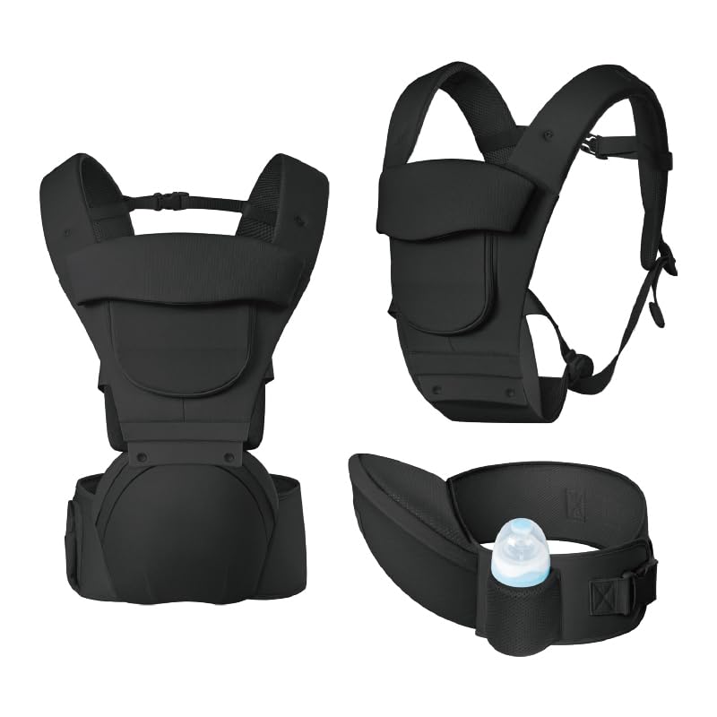 Miniatura 3 de Portabebés para recién nacidos a niños pequeños, portabebés con asiento de cadera, ergonómico, con certificación de seguridad y cápsula de soporte
