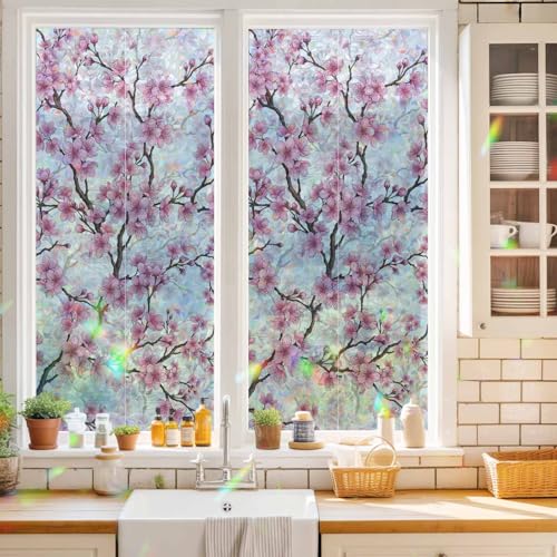Vinilo Decorativo para Ventana Pink Cherry Blossoms 18x39 in miniatura 3