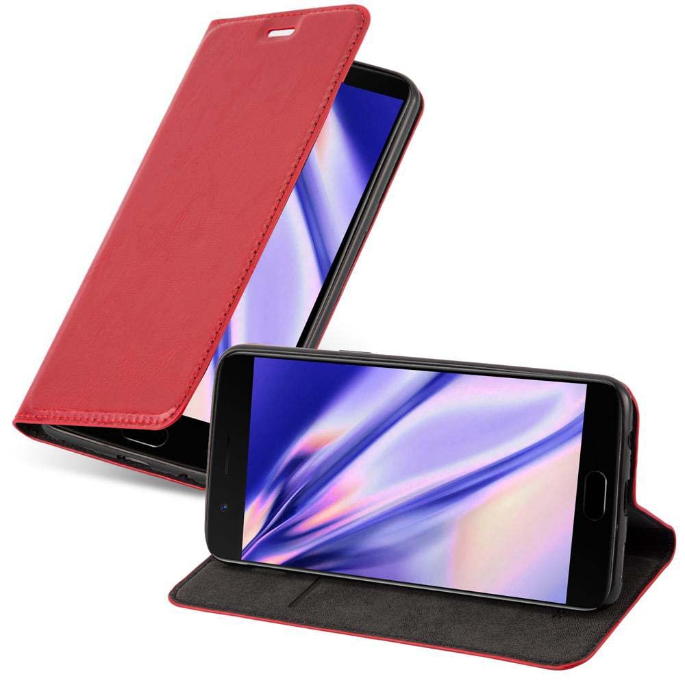 Cadorabo Custodia Libro compatibile con Samsung Galaxy A52 5G in ROSSO MELA - con Vani di Carte, Funzione Stand e Chiusura Magnetica - Portafoglio Cover Case Wallet Book Etui Protezione