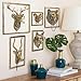Newinhome Animal Heads Wall Decor (5pcs, Includes Metal Frame) Resin Animals Sculptures Head Wall Hanging Decoration Gold vintage Wall Sculpture for Living Room Bedroom Office