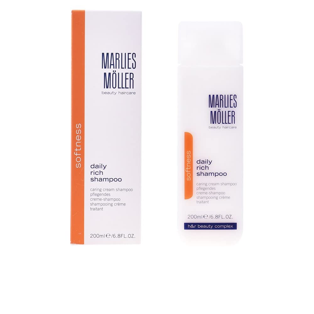 Marlies Möller Softness Daily Repair Shampoo 200ml – for damaged & stressed hair – makes it resilient – ​​With passionflower – Silicone-free – For dry, dull hair