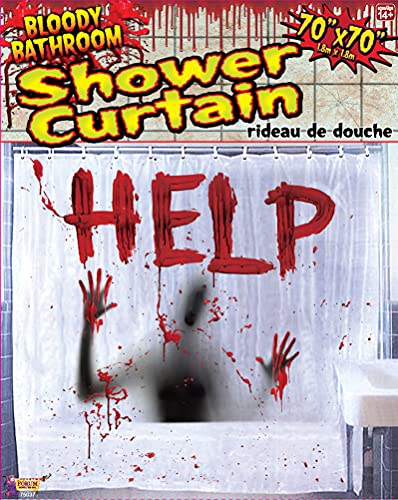 Rubies Bloody Bathroom Shower Curtain