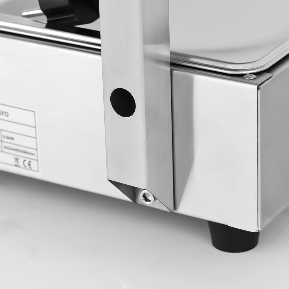 MBH - Chauffe-frites électrique 600 W inox professionnel pour hôtellerie, garde-frites industriel pour bar et restaurant.