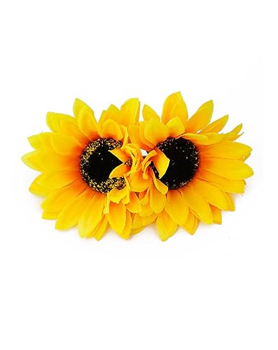 Pinzas para el pelo de girasol, pasadores de pelo de girasol, horquillas de girasol amarillo BBG55 (juego de 2 unidades, C)