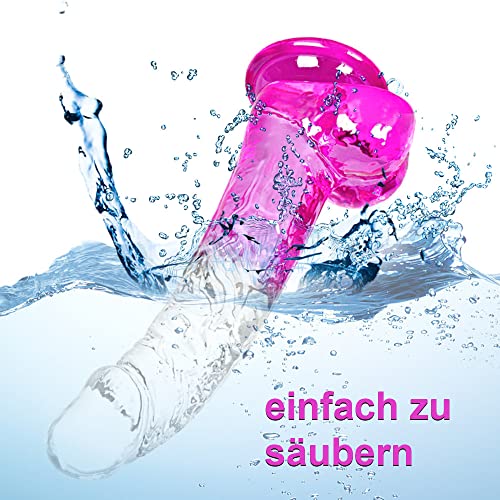 Realistischer klarer 24cm-Dildo mit Saugnapf - Das perfekte Sexspielzeug für Erwachsene zur Analspiel und G-Punkt-Stimulation für Herren und Frauen