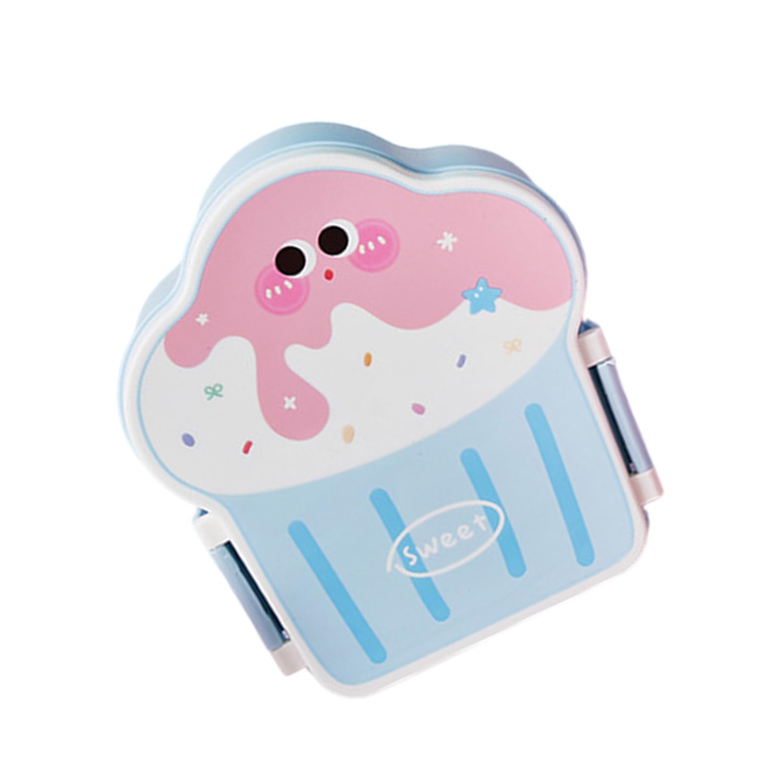 NEWFT Funny Ice Cream Meal Container Lovely Ice Cream Molded Lunch Case Food Container Perfect For Outdoors Dining
