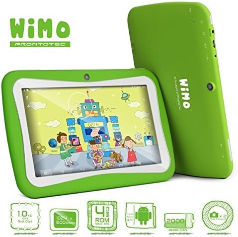 ProntoTec 7 inch WiMo C72R Android Tablet PC for Kids,Android 4.4 KitKat OS, Dual Core RK3026 Cortex A9 CPU Dual Cameras 4GB, Wi-Fi (Green)