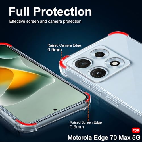 Image of TheGiftKart Transparent Crystal Clear Back Cover Case for Motorola Moto Edge 70 Max 5G | Shockproof Soft TPU Case | Cushioned Edges for Ultimate Protection Back Cover Case (TPU, Transparent)