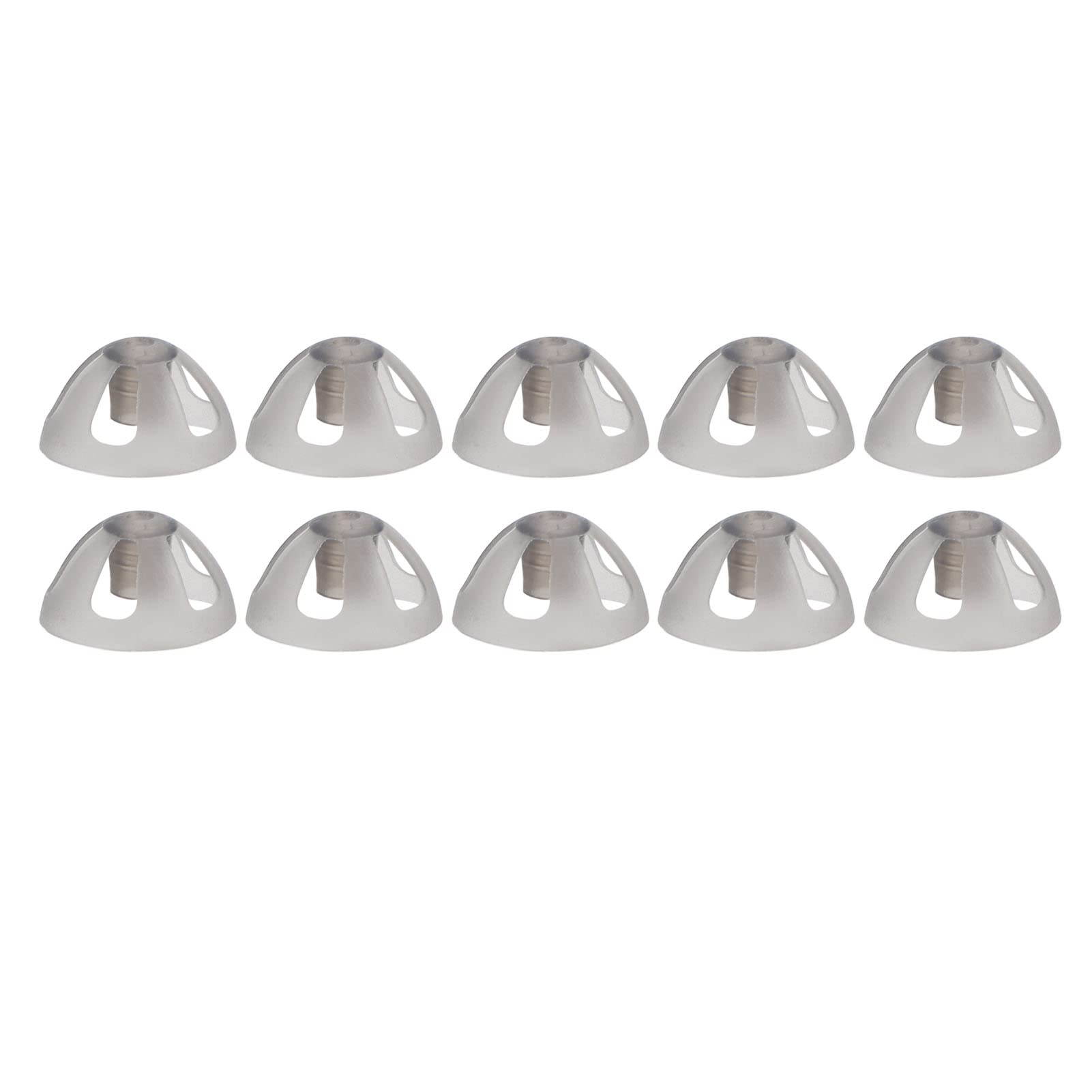 10pcs Hearing Aid Domes, Universal Domes Soft Open Domes Black Layer Replacements Ear Tips Earbud Hearing Aid Replacement Parts[L]