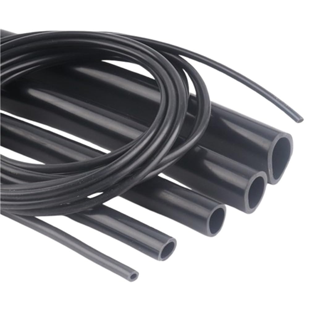 Manguera de goma suave for bomba de aire de acuario Flexible de 5 metros, tubo de silicona negro, manguera resistente al aceite a prueba de presión, 1 unidad(10MM*7MM)