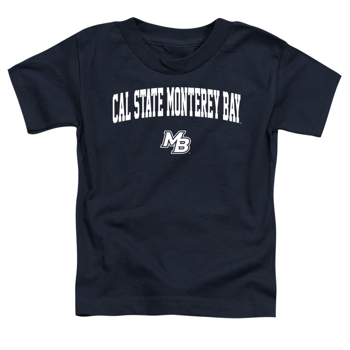 LOGOVISION California State University, Monterey Bay One Color Arched Kids T Shirt (2) for Toddler Boys and Girls, Navy