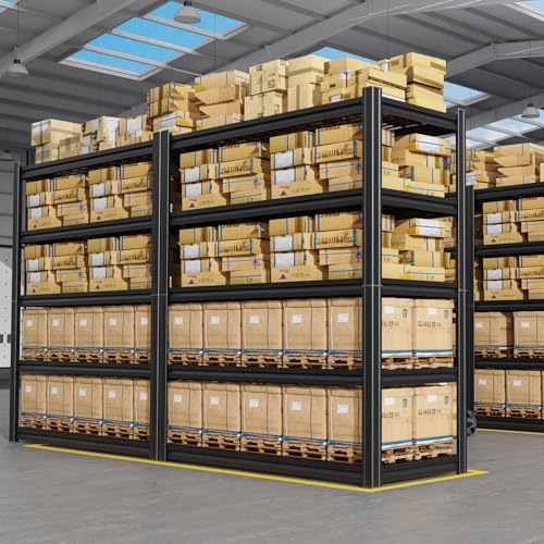 Image of Set of 10 Garage Shelving-3500 lbs 5 Tier Storage Shelves,Adjustable Heavy Duty Metal Shelving Unit and Storage Large Wire Rack,Utility Steel Shelf for Warehouse Industrial Pantry Basement 72 inchx59 inchx20 inch