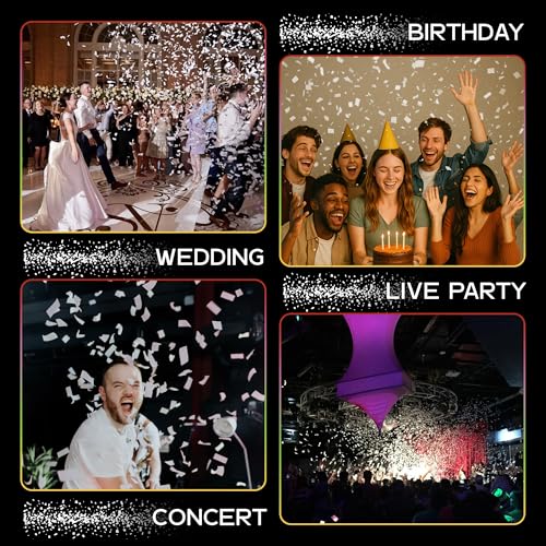Image of Ultimate Confetti, White Biodegradable Confetti - Rectangular Fluttering Tissue Paper Confetii for Cannon and Launcher use - Best for Mother's Day, Wedding, Parties and Live Events - 1 lb, 16 oz