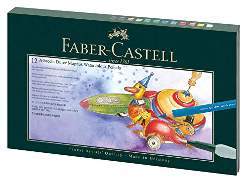 Faber-Castell Albrecht Dürer Magnus coffret de 12 crayons d'art pour le dessin aquarellable