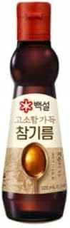 CJ Beksul Premium Pure Sesame Oil, 10.8 fl oz (320ml) - Authentic Korean Toasted Oil for Stir-Fry, Salads & Asian Dishes
