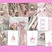 TRAMIN Coquette Room Decor Kit - 50 Pcs Pink Vintage Wall Collage & Posters for Girl Bedroom Decorations