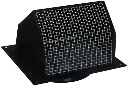 Nutone Broan 843BL Wall Cap Black for 6" Round Duct