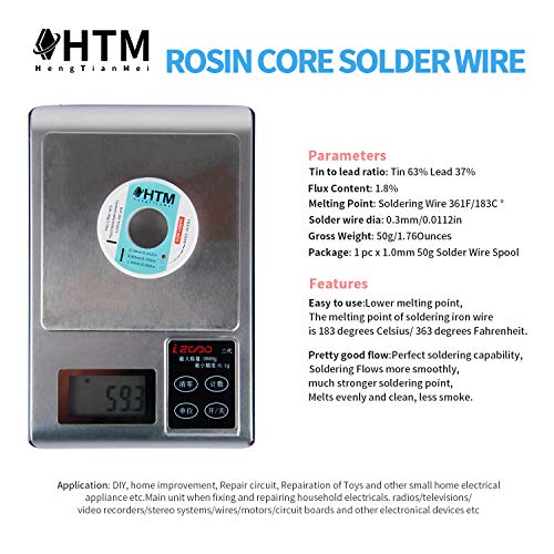 Solder Accessories Kit,Solder Iron Tip Cleaner Brass + Rosin No-Clean Soldering Flux Paste 10g+ Tin Lead 63/37 Rosin Core Low Temp Solder Wire 50g For Electronics And Pcb Repairs