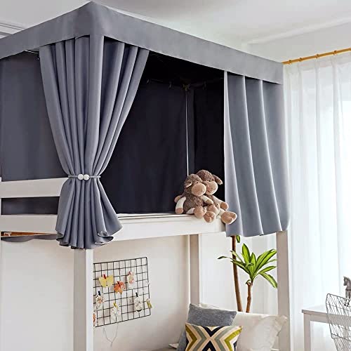 Cortina de litera de versión más Gruesa, toldo para Dormitorio Cortinas Opacas para Cama Individual, Cortina de Sombra a Prueba de Polvo Cortinas de privacidad para el hogar, Estudiantes, Dormitorio Cover
