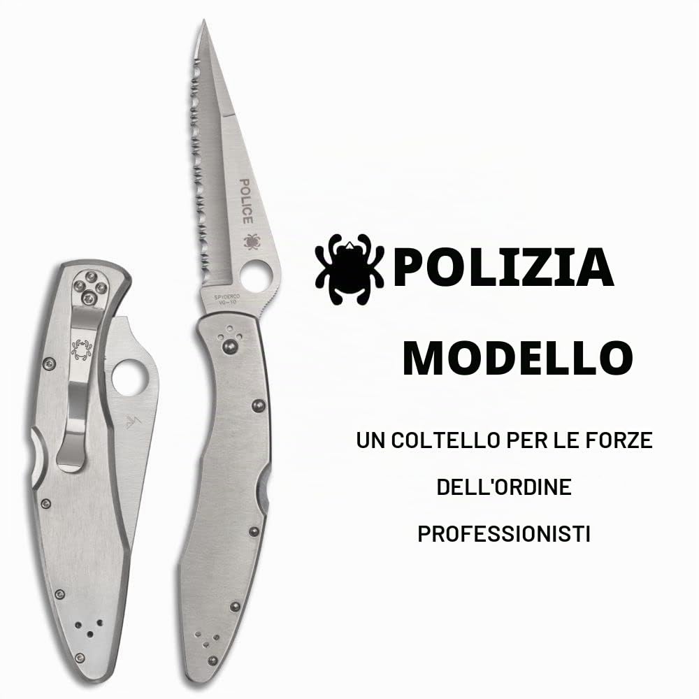 Police - Mango: Acero inox._Filo: SpyderEdge