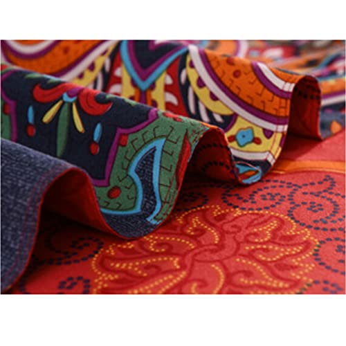 JQWUPUP King Duvet Cover Set, 3Pcs Vintage Ethnic Style Duvet Cover King Bed - Image 3