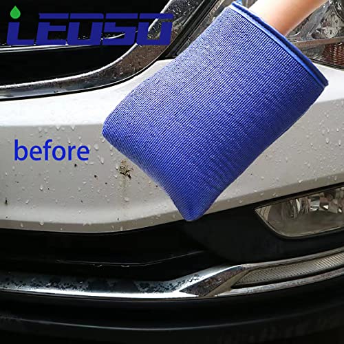 Leoso Clay Bar Mitt + Microfiber Wax Applicator #TOP2