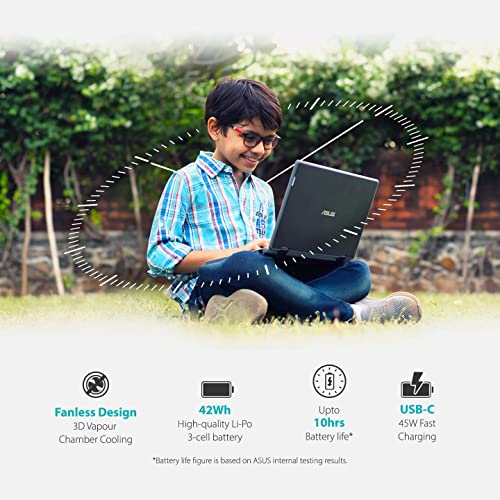 Asus 2022 Newest Military-Grade Student Laptop, 11.6'' Hd Certified Eye-Care Display, Intel Dual-Core Processor, 4Gb Ram, Ethernet Port, Keyboard, Usb Type-C, Win10 Pro (256Gb Storage) (Br1100) #TOP4