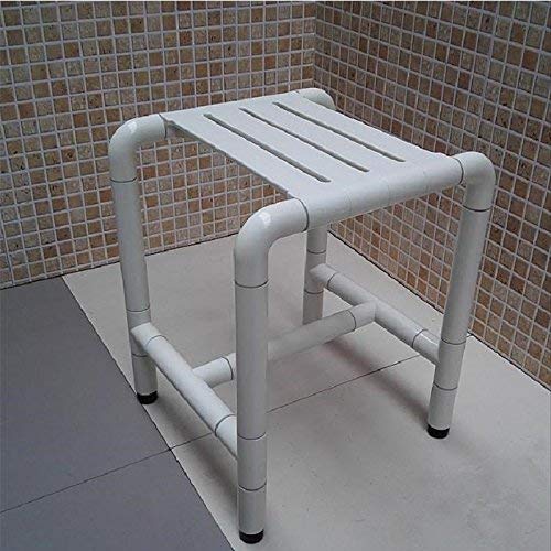 Nivok Bath Stools,Adjustable Square,Stainless Steel Shower Chair With Back - Bathtub Chair With Arms For Handicap, Disabled, Elderly Pregnant Woman/White #TOP1