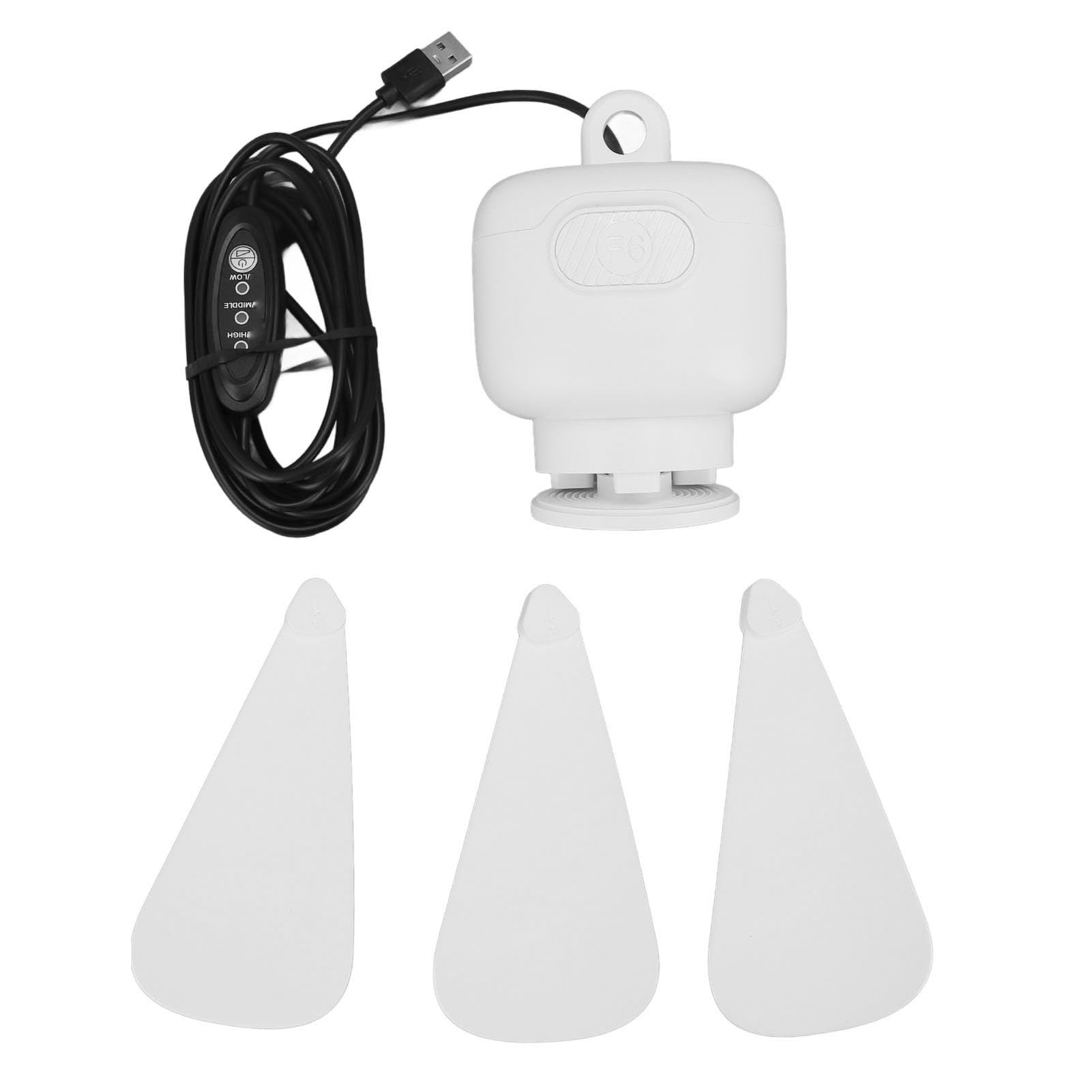 Wiszący Wentylator Sufitowy, łatwy w Obsłudze USB Cichy Oszczędzający Miejsce Przenośny Wentylator Kempingowy, Wentylator Sufitowy Bez światła do Akademika na Zewnątrz Kemping