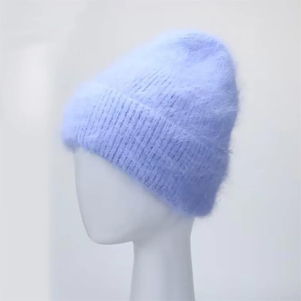 Cappello da Neve Invernale per Donna, Morbido, Caldo, Soffice, Lavorato A Maglia, Berretti da Teschio, Berretto da Donna Lavorato A Maglia,Beige-One Size