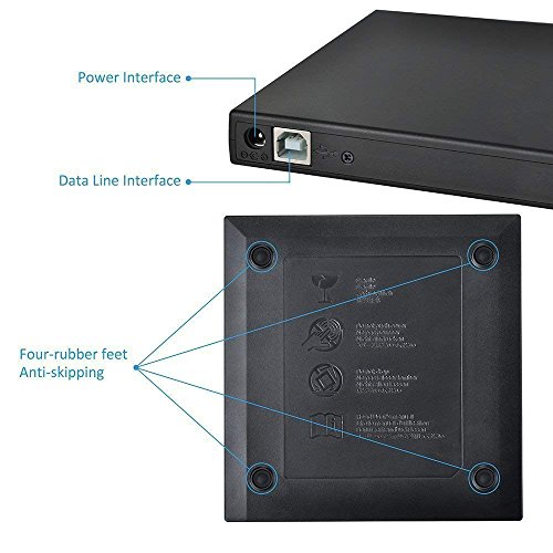 Juanery——External Blu-Ray Cd Drives，Usb 2.0 Blu-Ray Dvd Cd Drive/Bd - Rom/Dvd Player For Pc Computer Various Brands Of Desktop, Laptop, Super Notebook And So On (Black) #TOP4