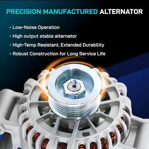 Image of New Alternator Replacement for Ford Escape 2001 2002 2003 2004, V6 3.0L, Mazda Tribute, 1L8U-10300-CD, 1L8U-10300-CE, 1L8Z-10346-CB, AJ03-18-300A, AJ03-18-300B, 1-2414-11FD, 90-02-5122, 8259N