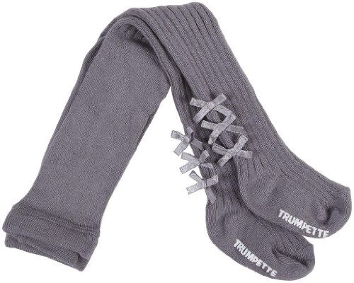 Trumpette Triple Bow Grey Tights - Grey-6-12 Months