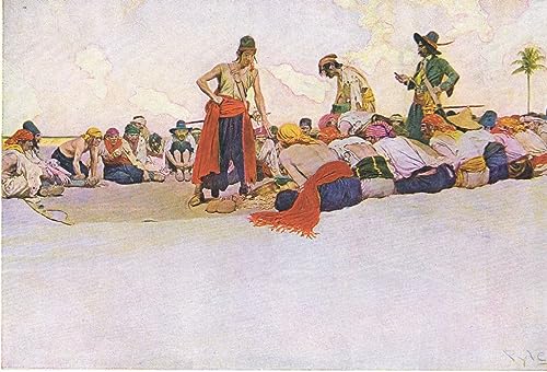 Tableau Toile Alors le trésor a été divisé par Howard Pyle art mural 60x90cm