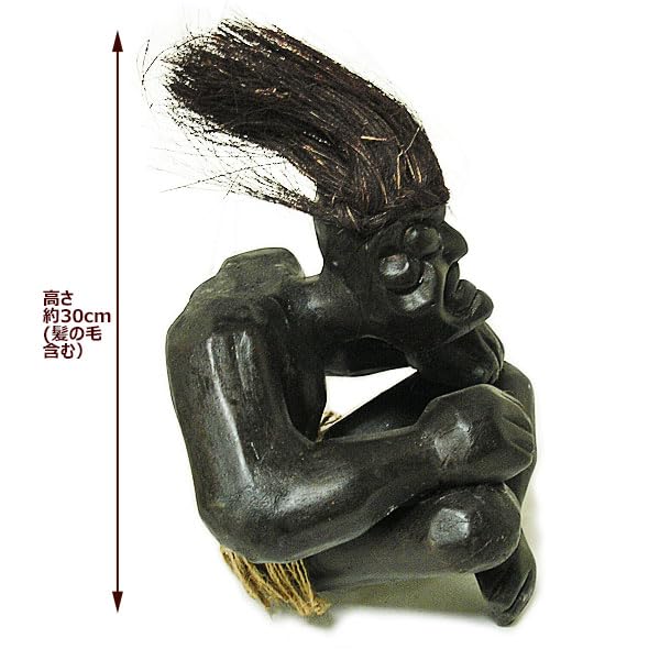 1380 人形　木彫り、人形、木 木彫り人形 タイ製 - メルカリ