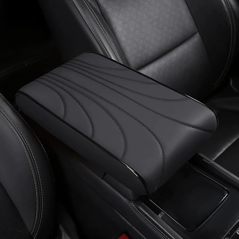 XCAXQGIBL Car Armrest Cover, for BMW X1 X2 X3 X4 X5 X6 X7 Centre Console Pad Comfort Memory Foam Cushion Mat, Interior Protector Accessories, Black