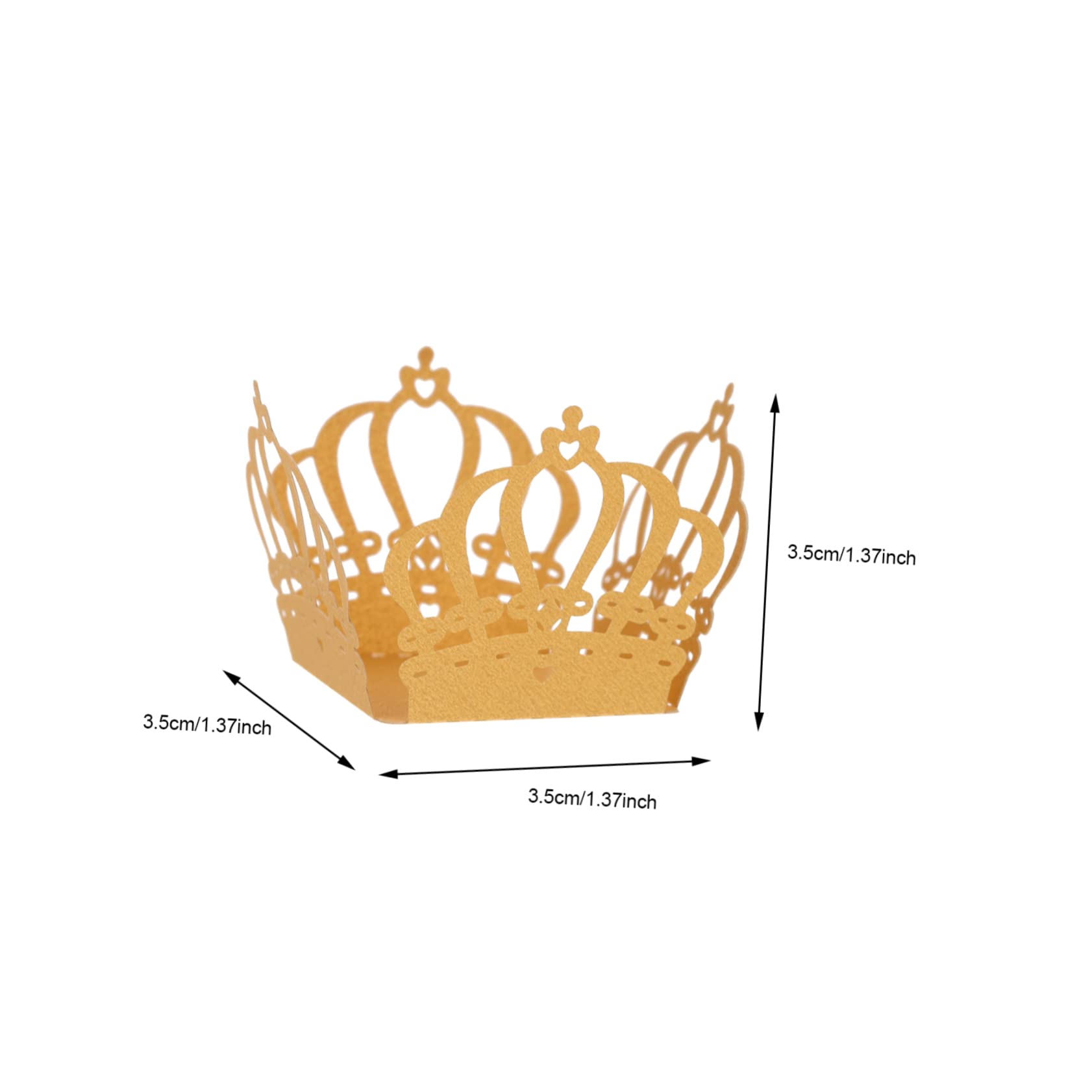 Cabilock 50Pcs Crown Shape Chocolate Paper Trays Elegant Dessert Wrapping Paper for Weddings and Parties Lightweight and High Performance Chocolate Packaging