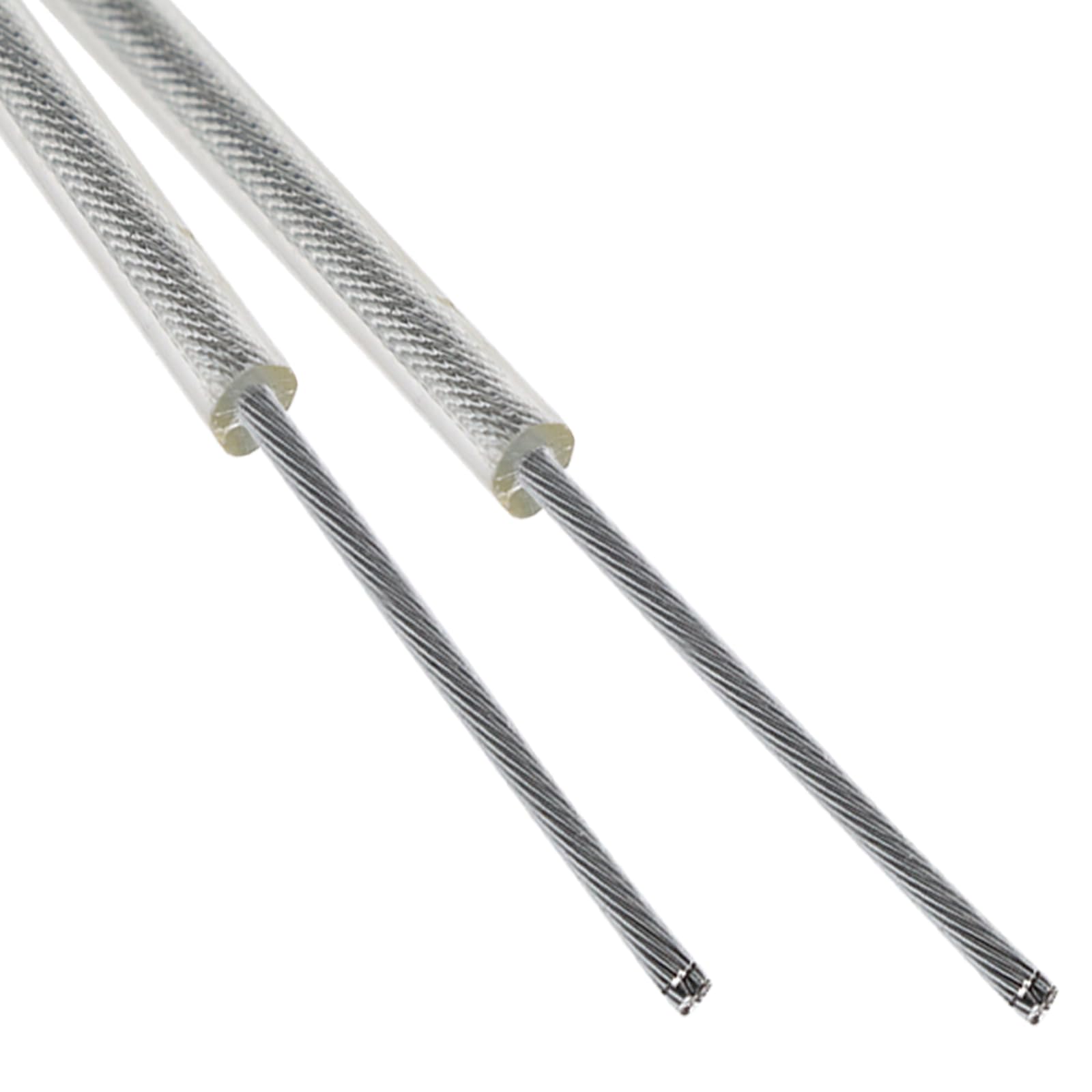50m Filo per bucato con anima in acciaio, 4 mm, extra forte, resistente alla ruggine e alla corrosione, adatto per uso esterno, capacità 200 kg (Trasparente)
