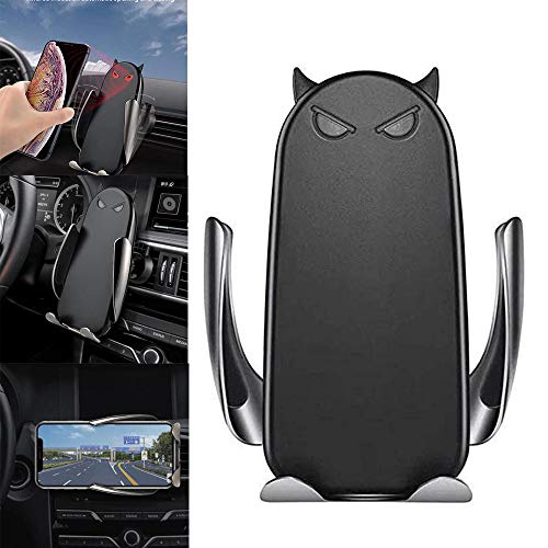 Goglor Auto-Clamping Wireless Car Charger Mount, Air Vent Cell Phone Holder Mount 10W Fast Charging Automatic Open and Clamp (Black)