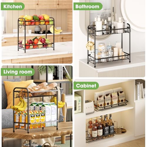 50% Off AURIKAR 2-Tier Fruit Basket with Banana Hanger - Image 2