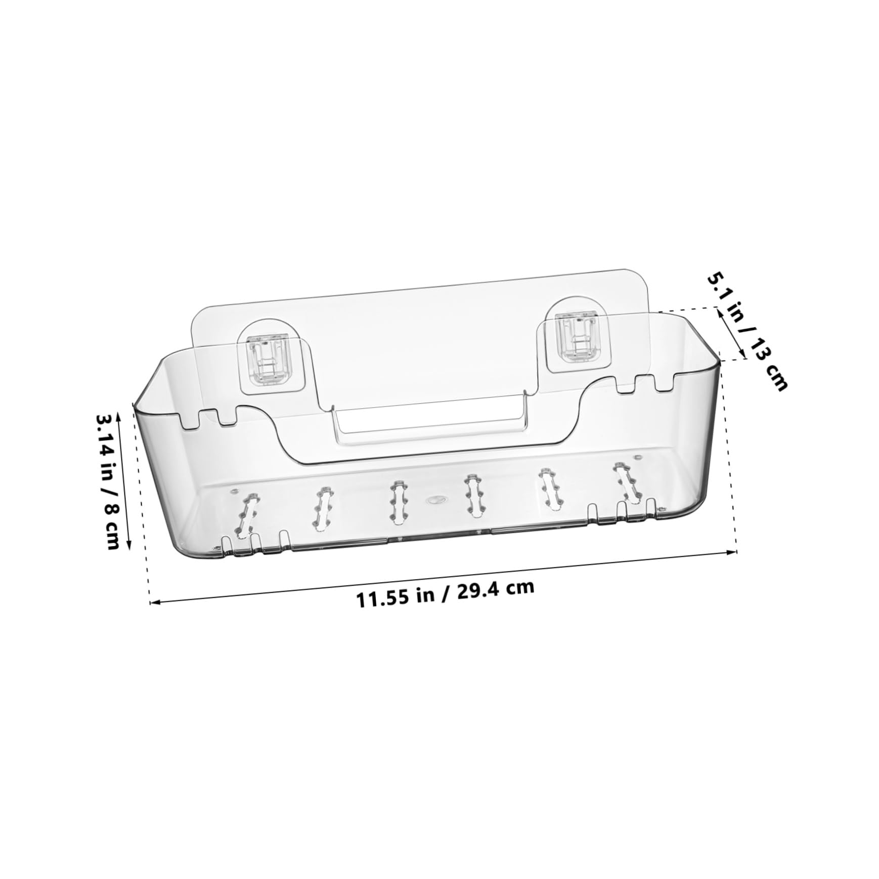 KONTONTY 2pcs Wall Mounted Bathroom Shelf Transparent Storage Organizer for Toilet Paper and Towels Stylish Floating Shelves for Efficient Space Utilization and Comprehensive Storage