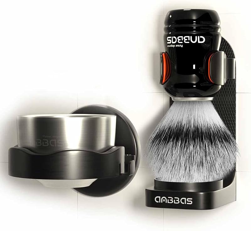 Conjunto Anbbas 4 em 1 de pincel de barbear para montagem na parede