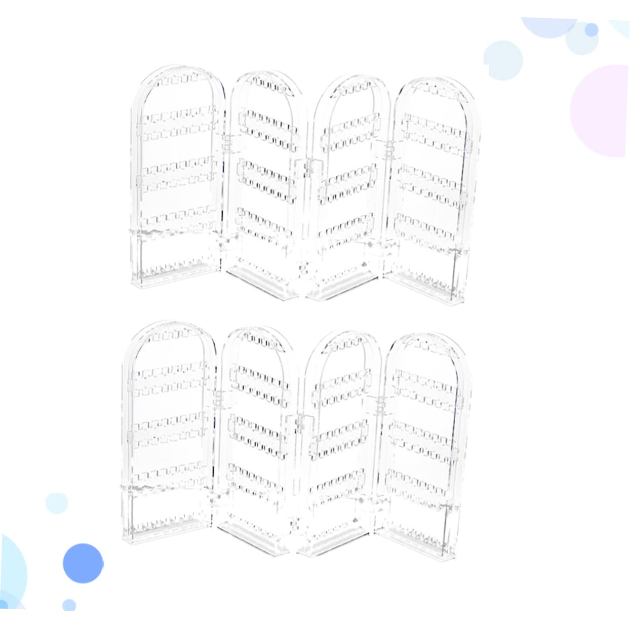 TOPBATHY Espositore per Orecchini in Plastica, 2 Pezzi, 4 Parti