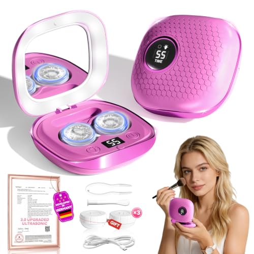 Image of Pro 3.0 Ultrasonic Contact Lens Cleaner - 99% Brightness【Rechargeable】 | 【50KHz Germany Super Motor】【Top1 Intelligent Chip-Smart Modes】Gentle Cleaning, Soft Contact Lens Tools Home Travel (Purple)