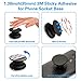 volport 8 Pack Sticky Adhesive Replacement for Socket Stand, 1.4 Inch Pops 3M Circle Heat Resistant Double Sided Clear White High Bond Tape Extra Strong Removable Sticker Pad for Phone Grip Holder…