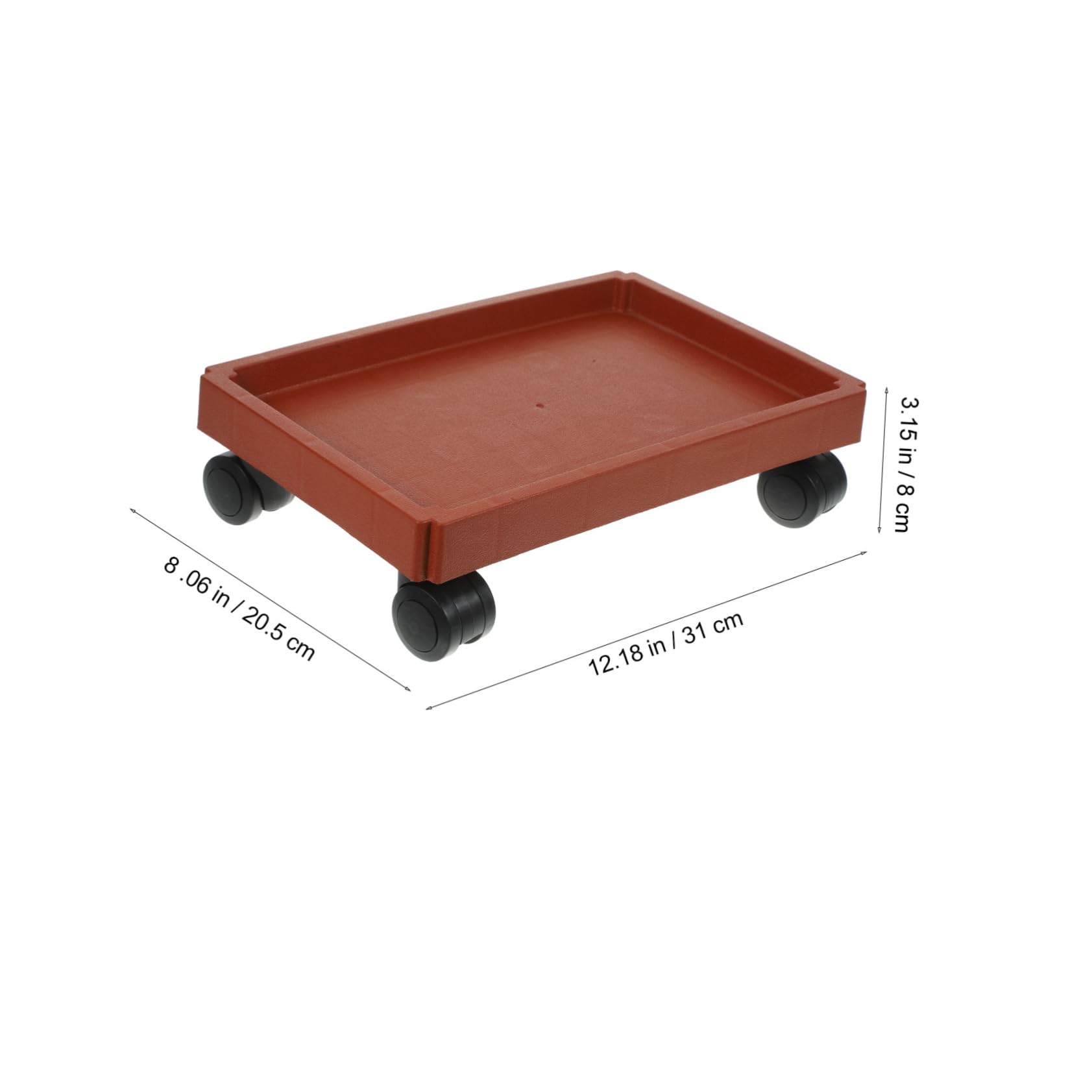 Wakauto Movable Plant Tray with Wheels Heavy Duty Plant Dolly for Use Versatile Flowerpot Coaster Lightweight Design for Easy Plant Relocation