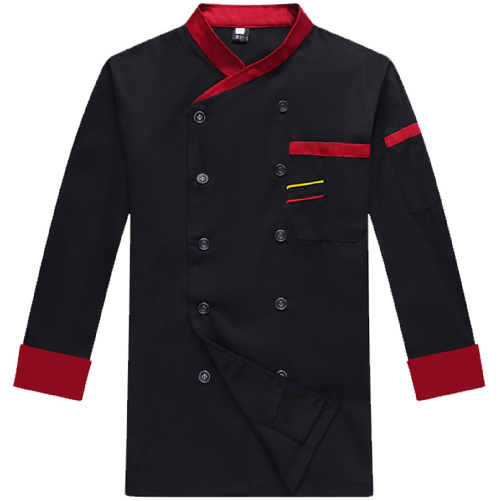 Unisex Chef Coat Work Jackets for Men Women Long Sleeve Cook Shirts Restaurant Kitchen Food Service Uniform